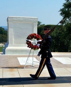 American Indian College Fund wreath at the Tomb of the Unknown Soldier Ñ at Arlington National Cemetery