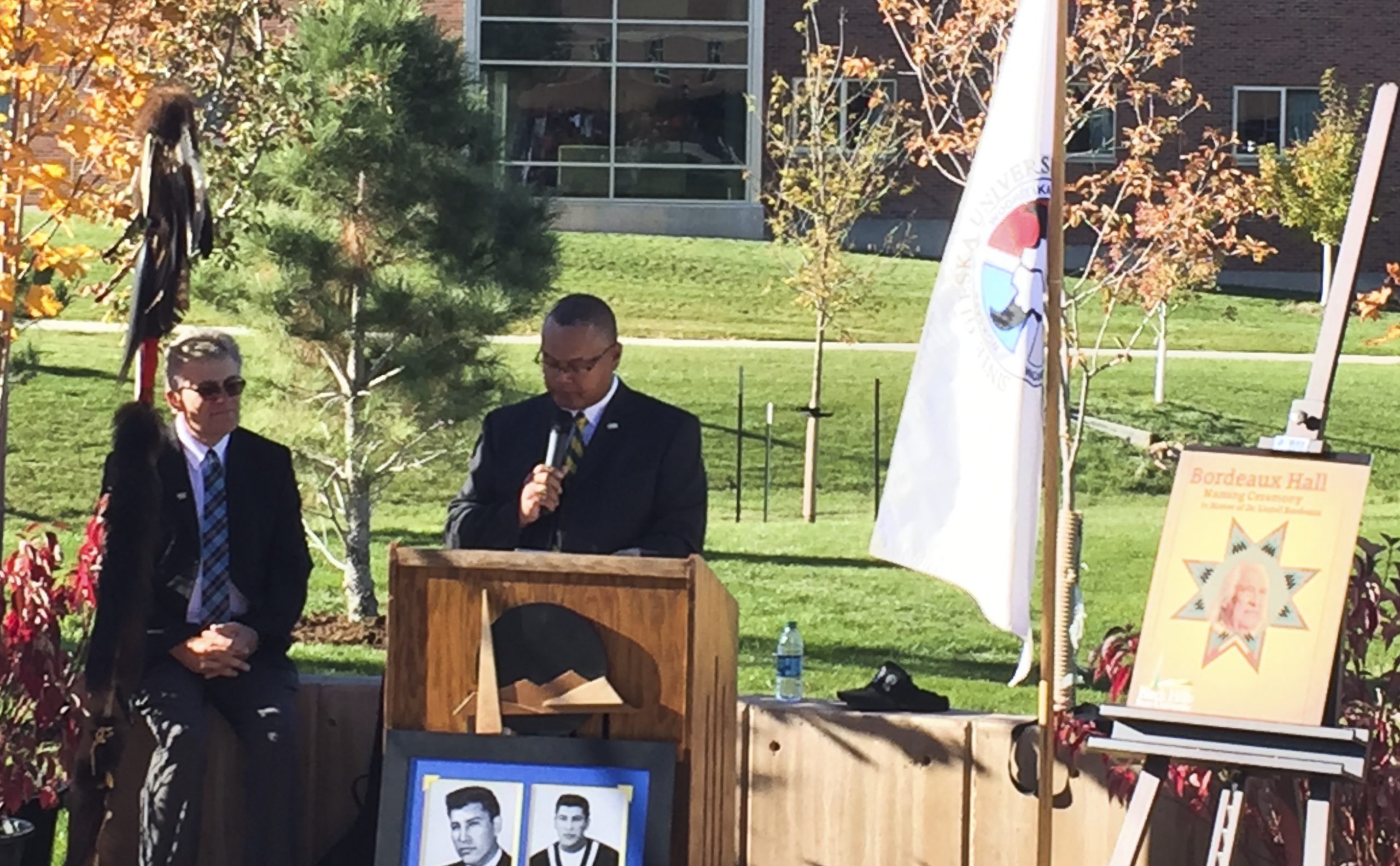 Black Hills State University in South Dakota honored Dr. Lionel Bordeaux (Sicangu Lakota), President of Sinte Gleska University