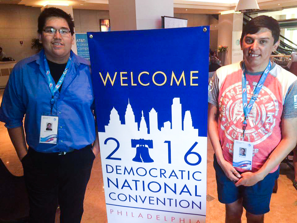 Tribal college students and Native Scholars Waycen and Brook are at the Democratic National Convention with our partner AT&T in Philadelphia.