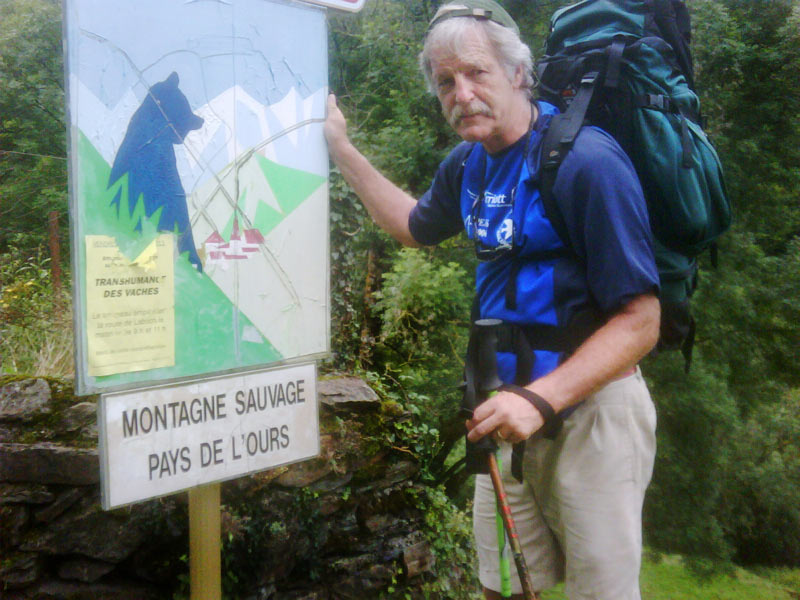 Dave Rogers has posted this photo of himself entering the wild mounts of the Ariege in the Pyrenees Mountains on the first week of his Pyrenees Challenge Trek.