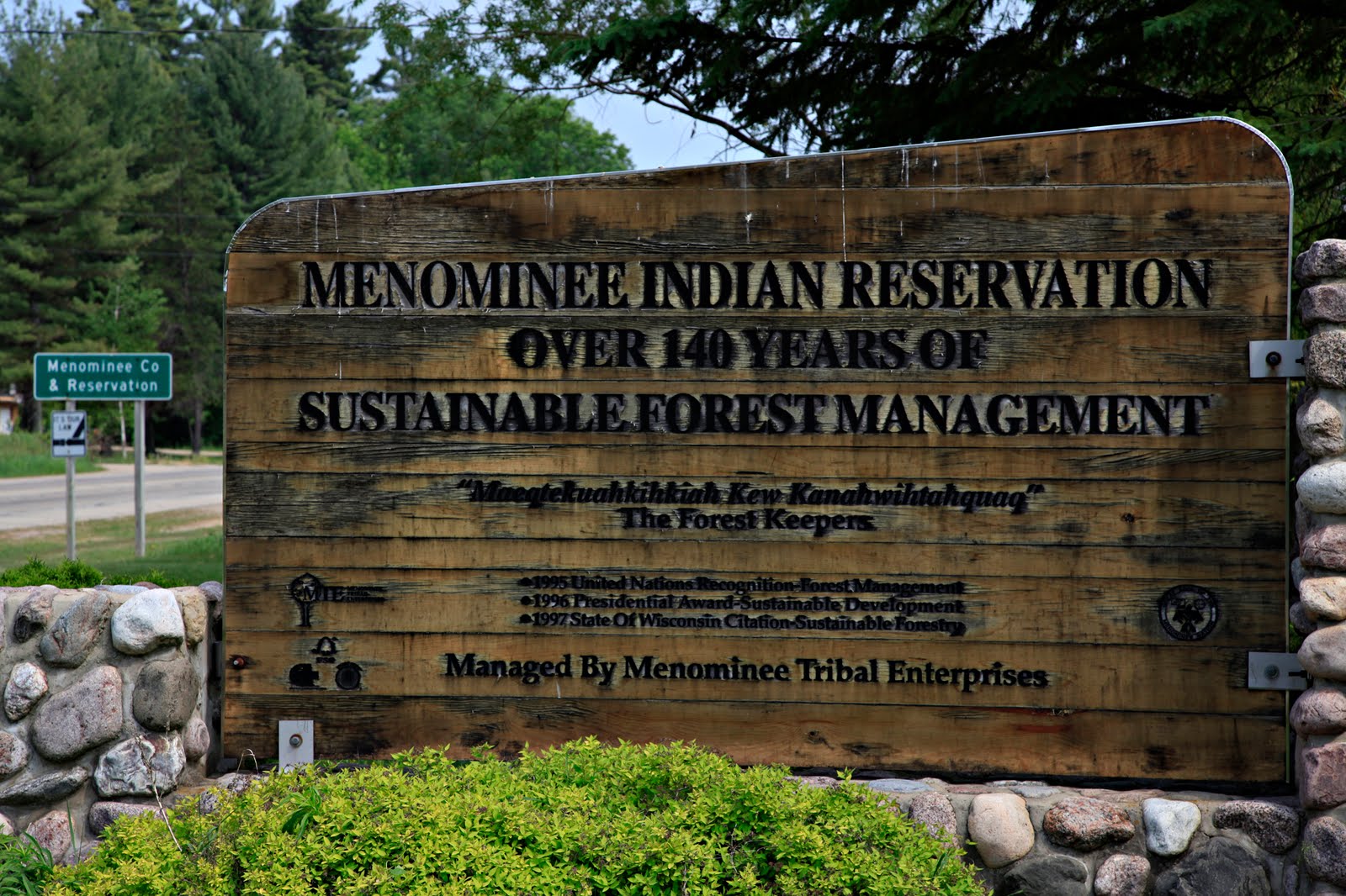 Entrance to the College of Menominee Nation.