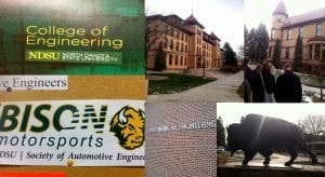 Photo collage from student's trip to North Dakota State
