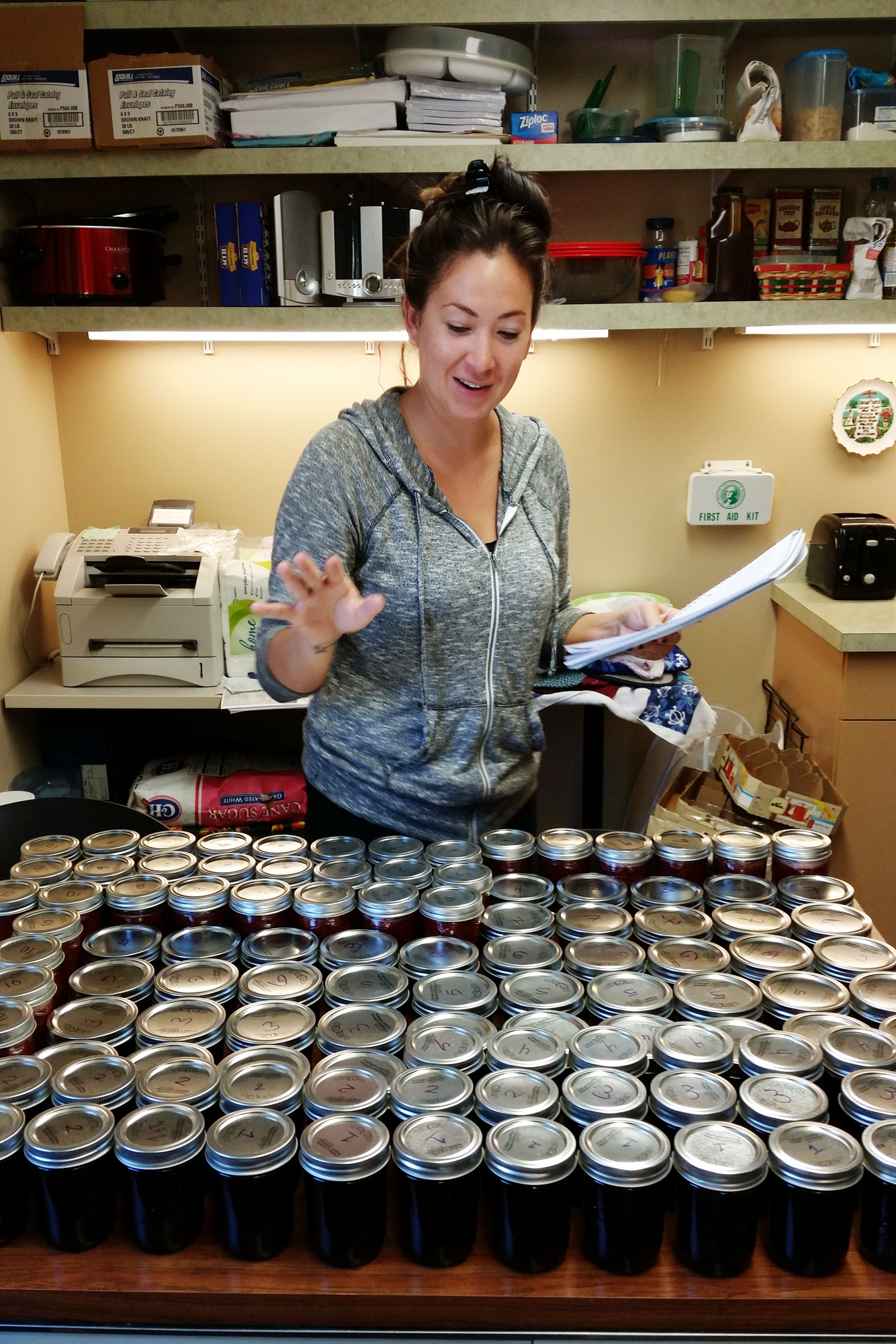 Preparing for canning. 