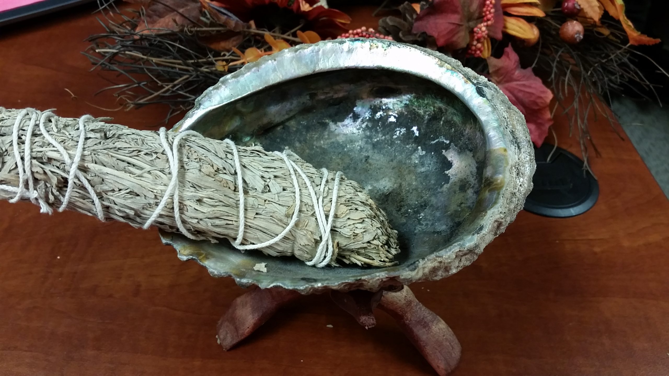 Anishinaabe Culture smudging with sage