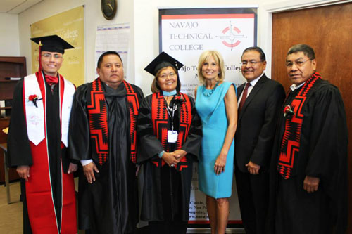 Jill Biden with the Navajo Technical University Board. 