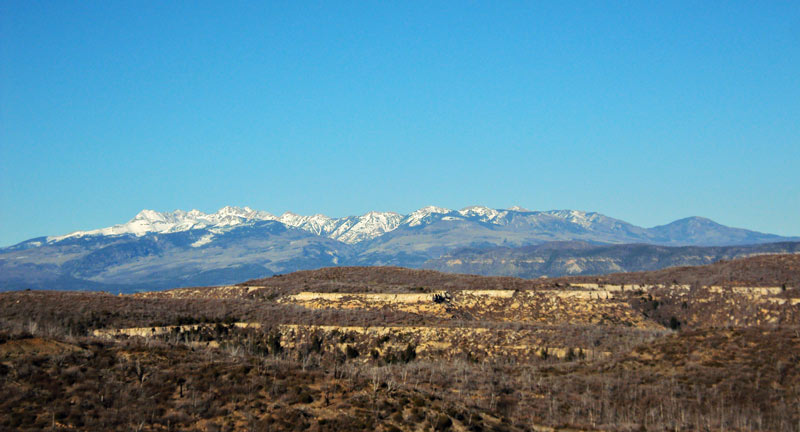 View of the San Juan Mountain range. 