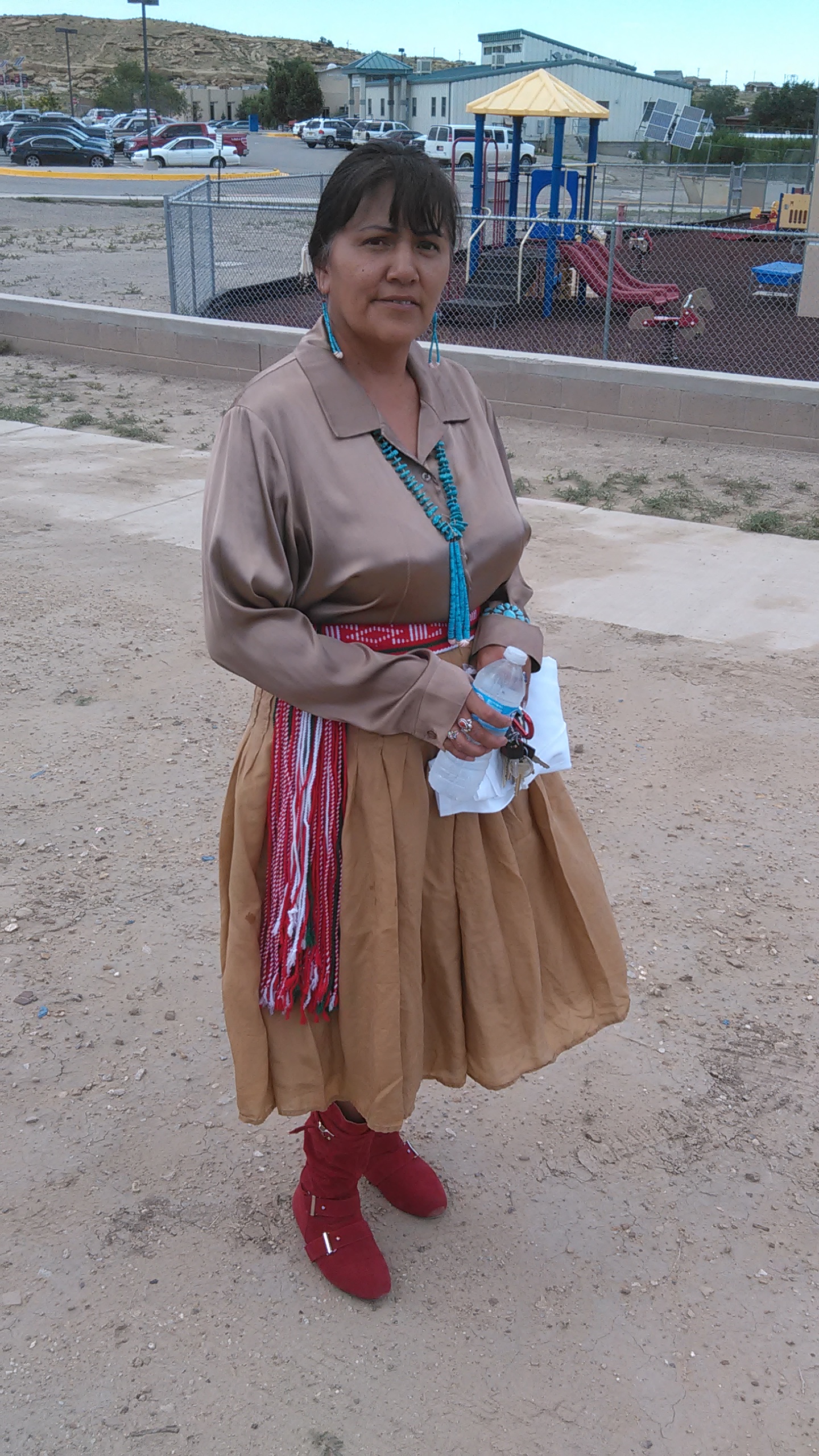 Marcella on the campus of Navajo Technical University.