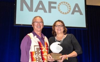 Cheryl Crazy Bull Presented with Lifetime Achievement Award by Native American Finance Officers Association