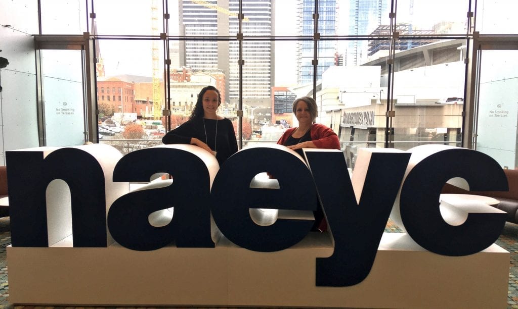 Cheryl LaRose and Hannah Gonzales of the College Fund at NAEYC Conference