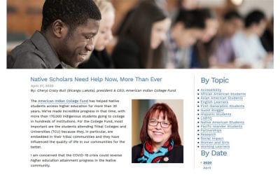 Native Scholars Need Help Now More Than Ever