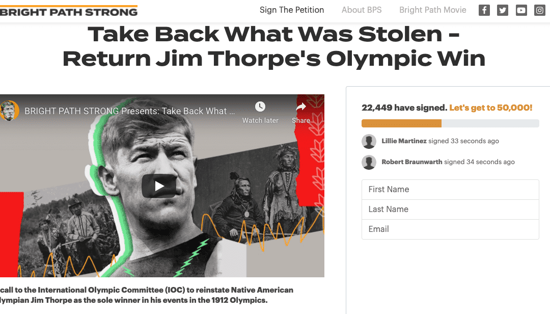 American Indian College Fund Supports Resolution to Restore Olympic Record to Legendary Native American Athlete Jim Thorpe