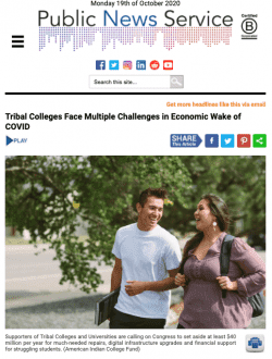 Tribal Colleges Face Multiple Challenges in Economic Wake of COVID