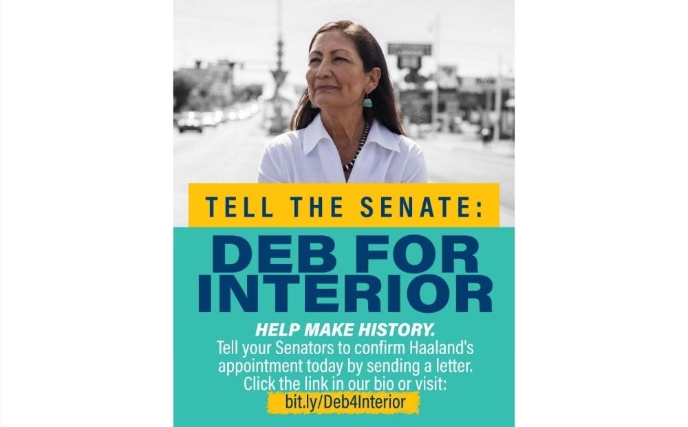 Advocate for Native Representation in Education and Support Deb Haaland’s Confirmation as Secretary of Interior