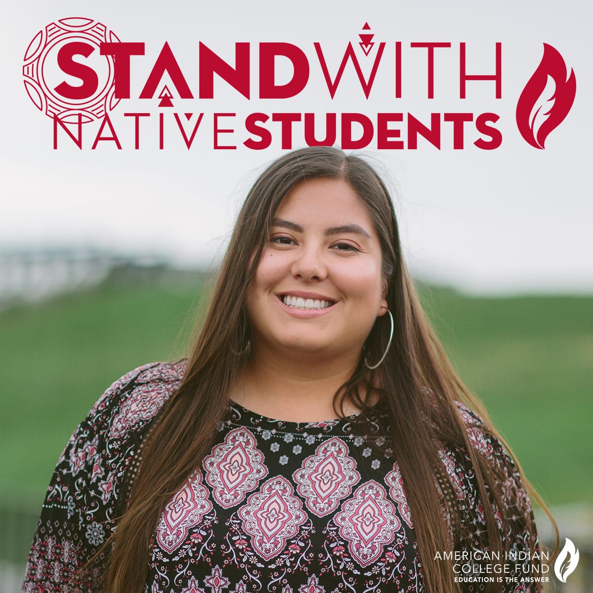 Stand with Native Students (red)