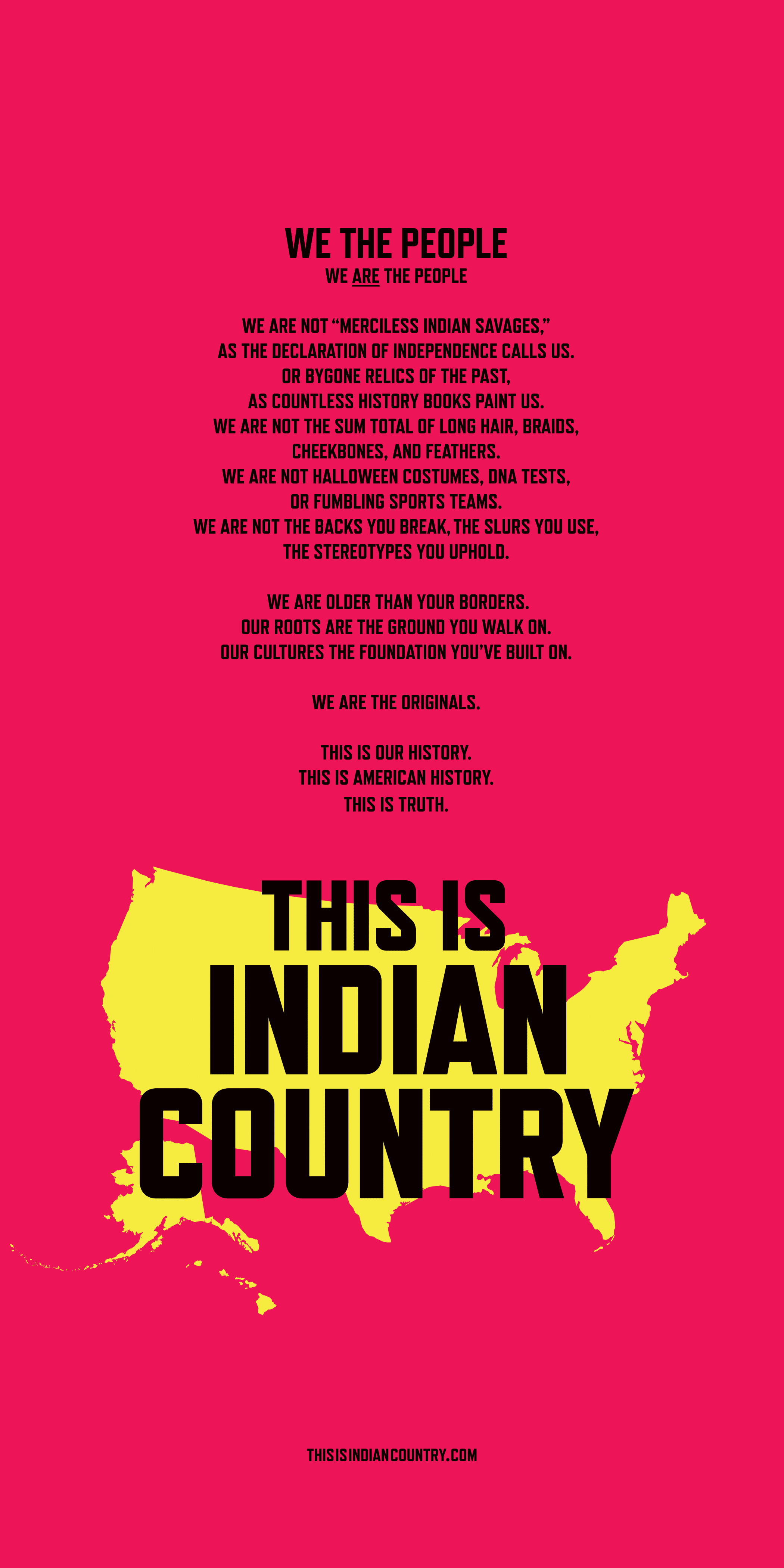 New York Times ad for This Is Indian Country