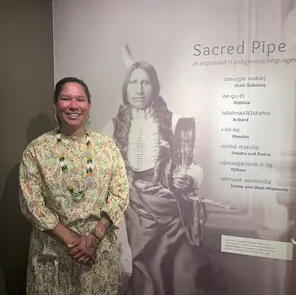 Jessica Arkeketa (of the Jiwere Nut’achi (Otoe-Missouria) and Muscogee Creek from Tulsa, Oklahoma), an American Indian College Fund Full Circle scholar and one of 11 students selected to participate in the Udall Foundation’s class of 2022 as a Congressional intern.