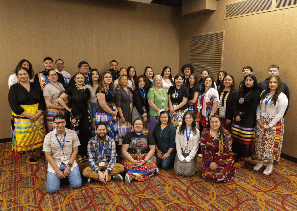 2024-2025 Tribal College and University Students of the Year celebrate at the spring banquet held in Rapid City, South Dakota. Photo Credit: Eunice Straight Head, Straight Head Creatives