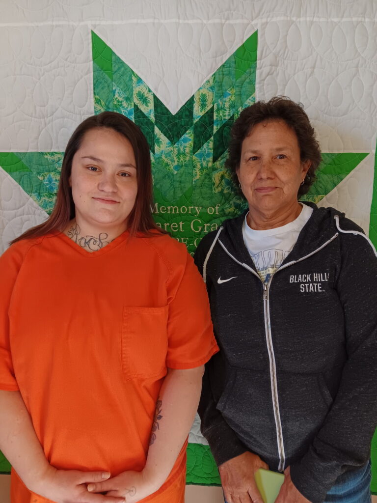 Ryan Barnett with her tutor, Bernice Whiting
