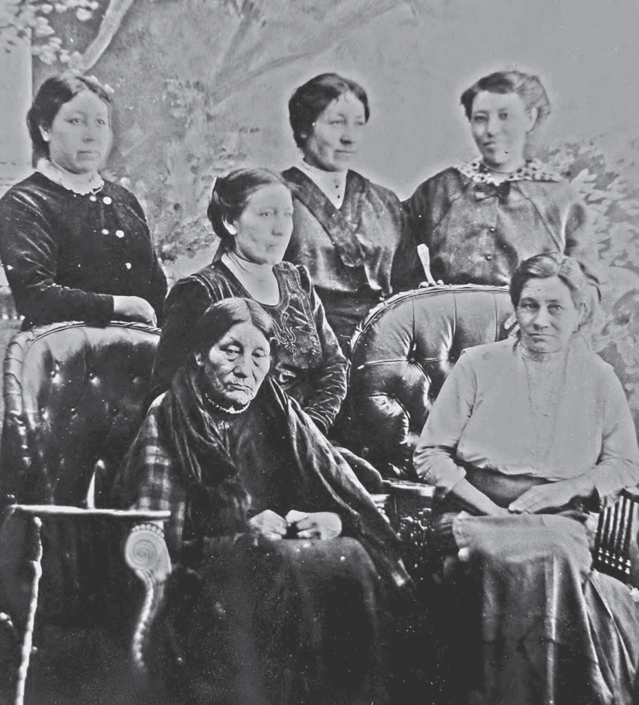 Savanah’s great, great, grandmother Kills in the Woods Woman "Susan" surrounded by her daughters.