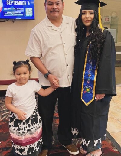 Emery Native student graduation regalia