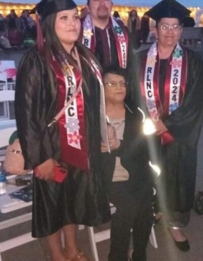 FarLeft Dawn Native student graduation regalia