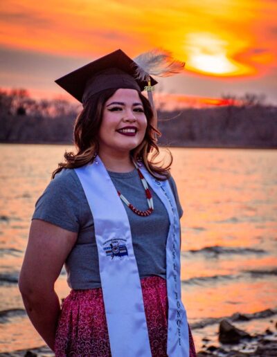 Jazmine Native student graduation regalia