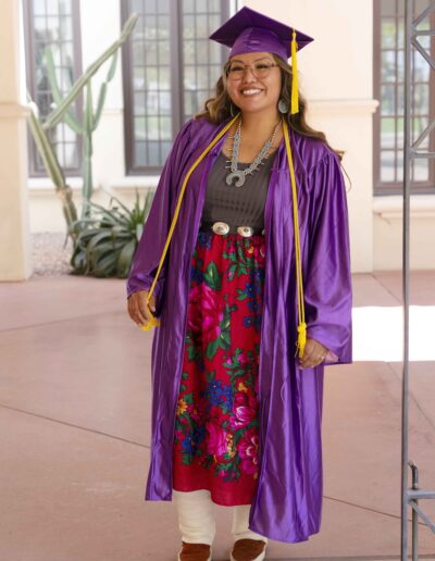 Native student graduation regalia