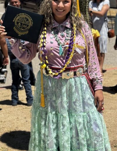Native student graduation regalia