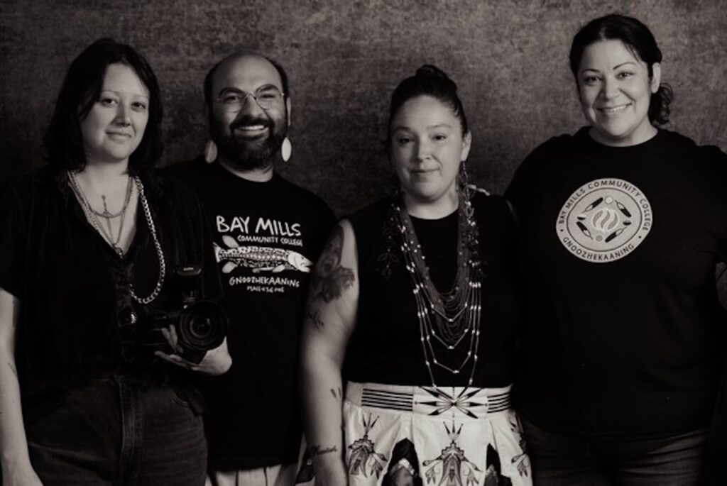 Bay Mills Community College Advancement Team with Clarissa Friday, Owner of Native Clarity Photography.
