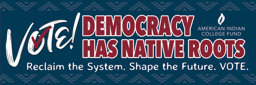 ReclaimNativeDemocracy_BumperSticker_Blue