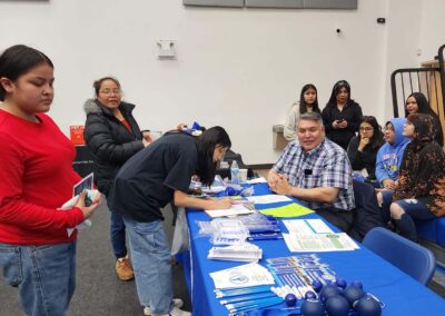 Stone Child College booth with students