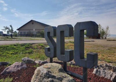 Stone Child College entrance sign