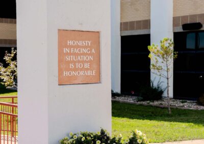 Plaque at Turtle Mountain College