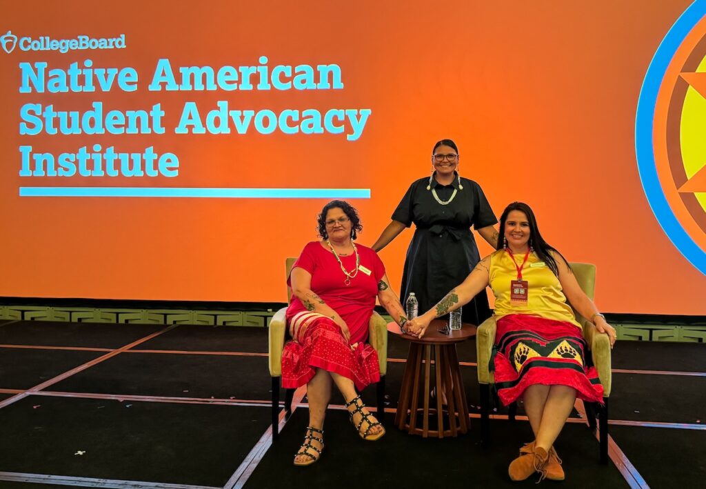 Tiffany Gusbeth, Student Ambassador Memory, and past Student Ambassador Antoinette Keynote